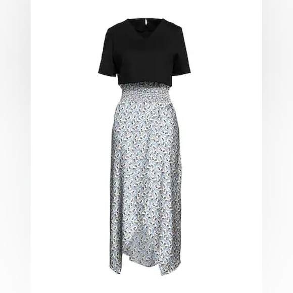 Maje Size Medium In Écru/blue Lily Of The Valley Dress - Picture 4 of 4